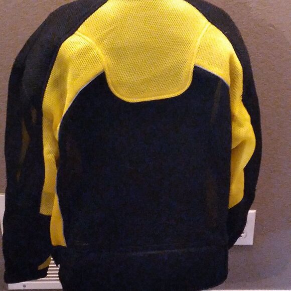 Xelement Motorcycle Jacket Padded‎ Armor Black Yellow 5XL - Picture 5 of 6